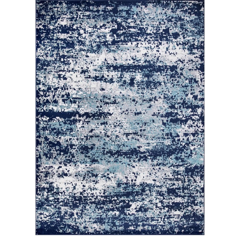 Concard Global Trading 69556 7 x 9 ft. Abstract Area Rug  Navy