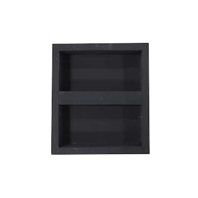 PolyNiche 12 in. x 16 in. x 3.5 in. Shower Niche with Modular Shelf in Gray  NCHS1216 - The Home Depot