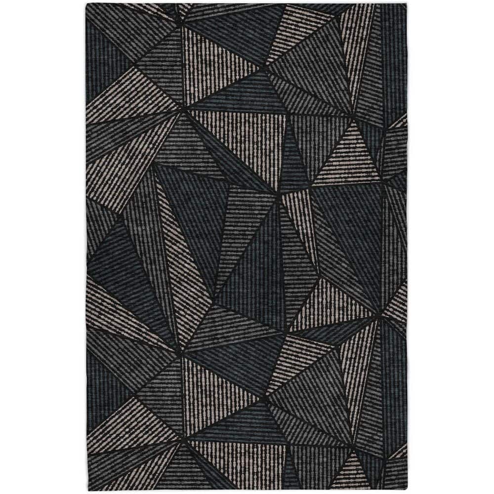 Dream Shag Premium Machine Washable Abstract ADS618 Black 8 ft. x 10 ft. Area Rug price history on PriceWatchPro