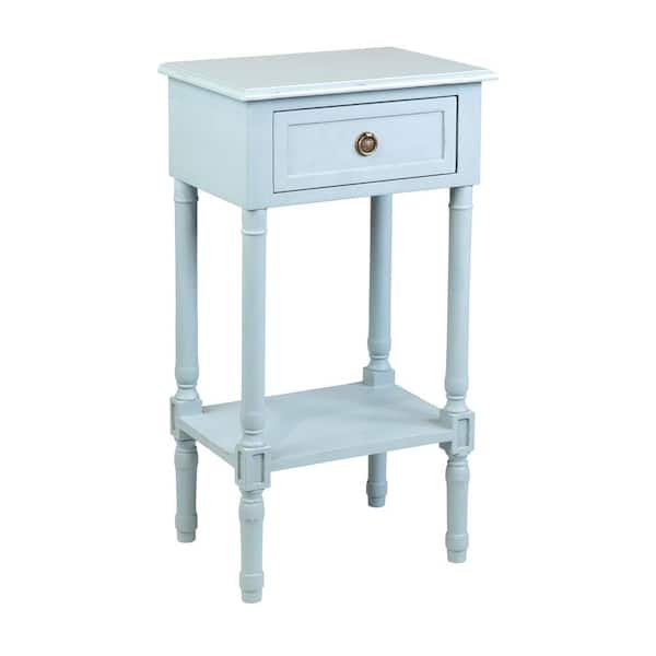 East At Main Lilith Light Blue Side, Light Blue Chairside Table