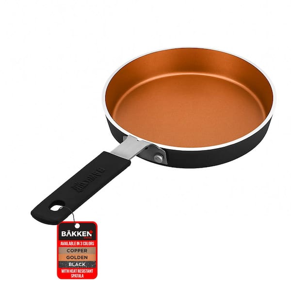 2-Piece Mini Nonstick Egg Pan and Omelet Pan-Copper Cookware Set