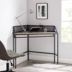42 in. Corner Grey Wash Computer Desks with Cable Management