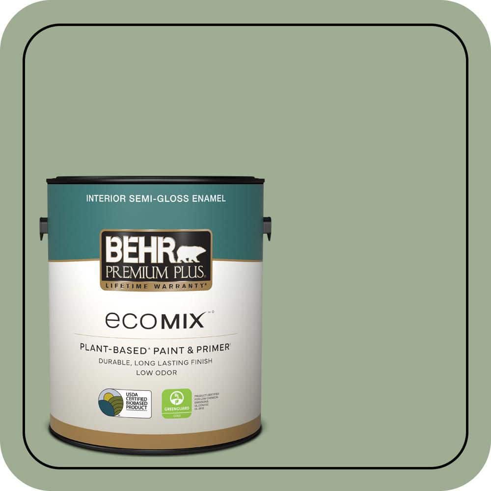 1 gal. #S390-4 Roof Top Garden Semi-Gloss Enamel EcoMix Plant-Based Interior Paint & Primer price history on PriceWatchPro