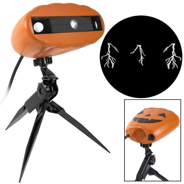 LightShow Halloween ThunderBolt Projection (White) with Sound