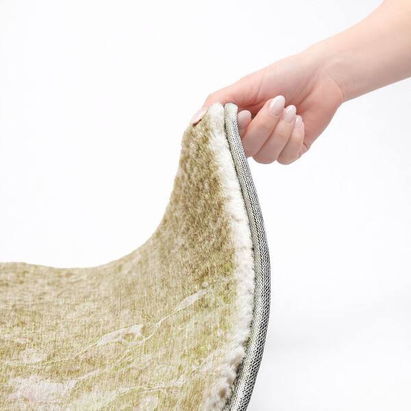 Dream Shag Premium Machine Washable Abstract ADS670 Beige 2 ft. x 3 ft. Accent Rug