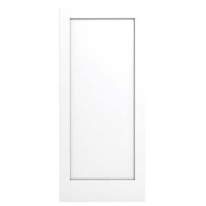 3068 36 in. W x 80 in. H 1 Panel Square Shaker Flat Solid Core Primed MDF Wood Interior Door Slab