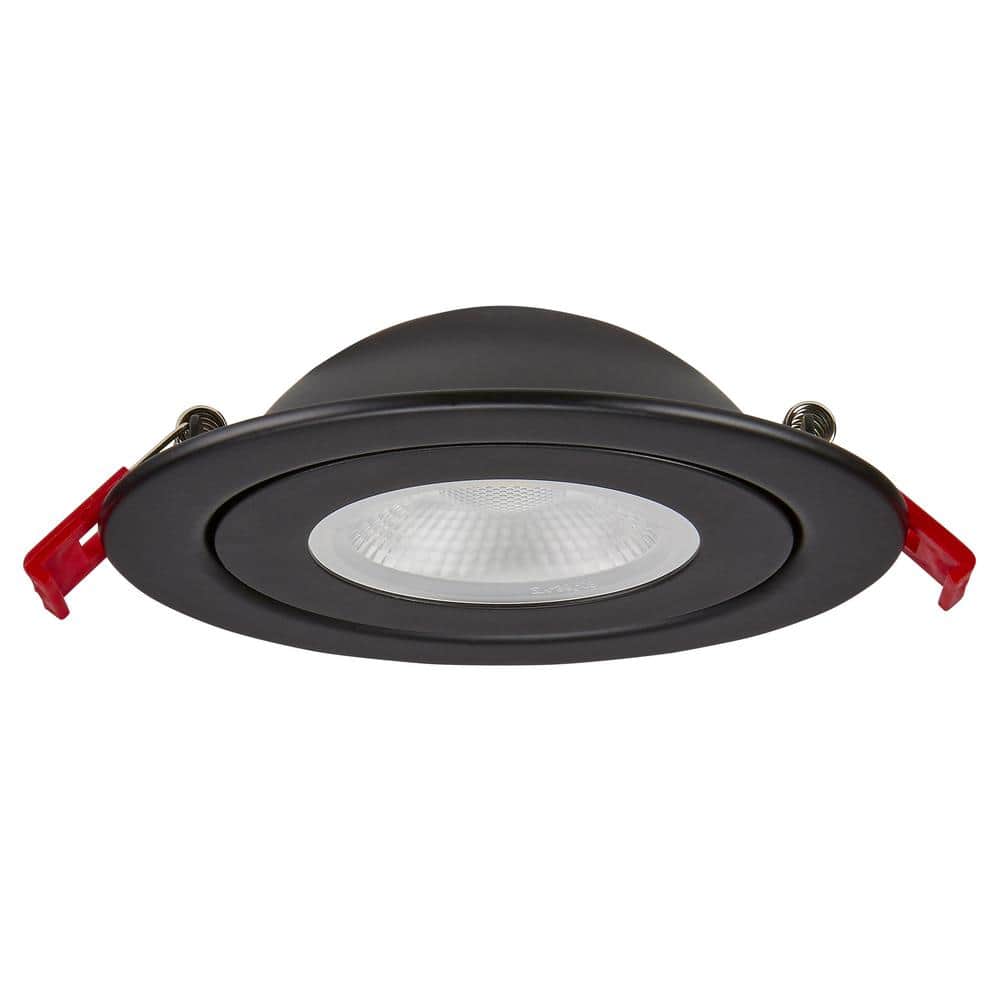 Black 4-Inch Aluminum Rotatable LED Recessed Downlight