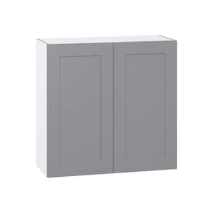 Bristol Painted Slate Gray Shaker Assembled Wall Kitchen Cabinet with Full Height Door (36 in. W x 35 in. H x 14 in. D)