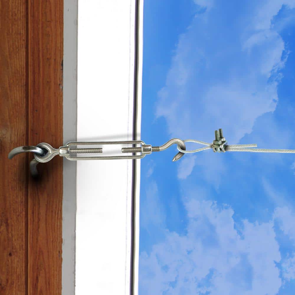 Silver 48 ft Outdoor LED String Light Hanging Kit