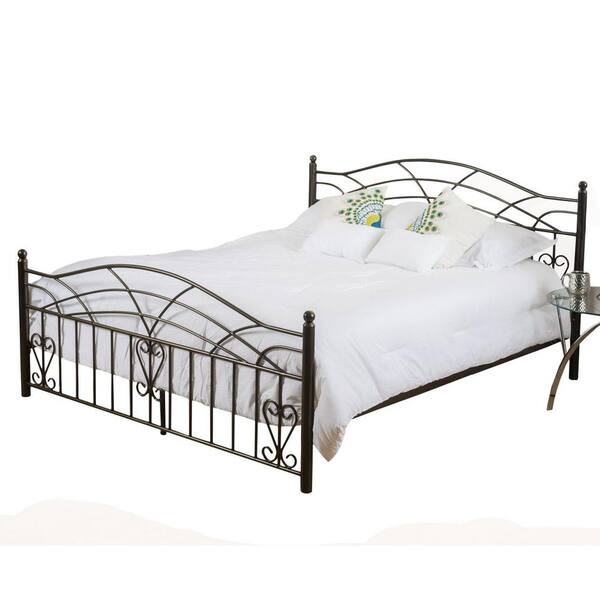 Noble House Copper Gold Iron Victorian King Bed Frame