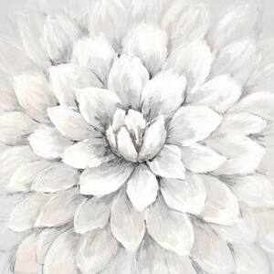 ''White Chrysanthemum'' by Marmont Hill Unframed Canvas Nature Art Print 24 in. x 24 in.