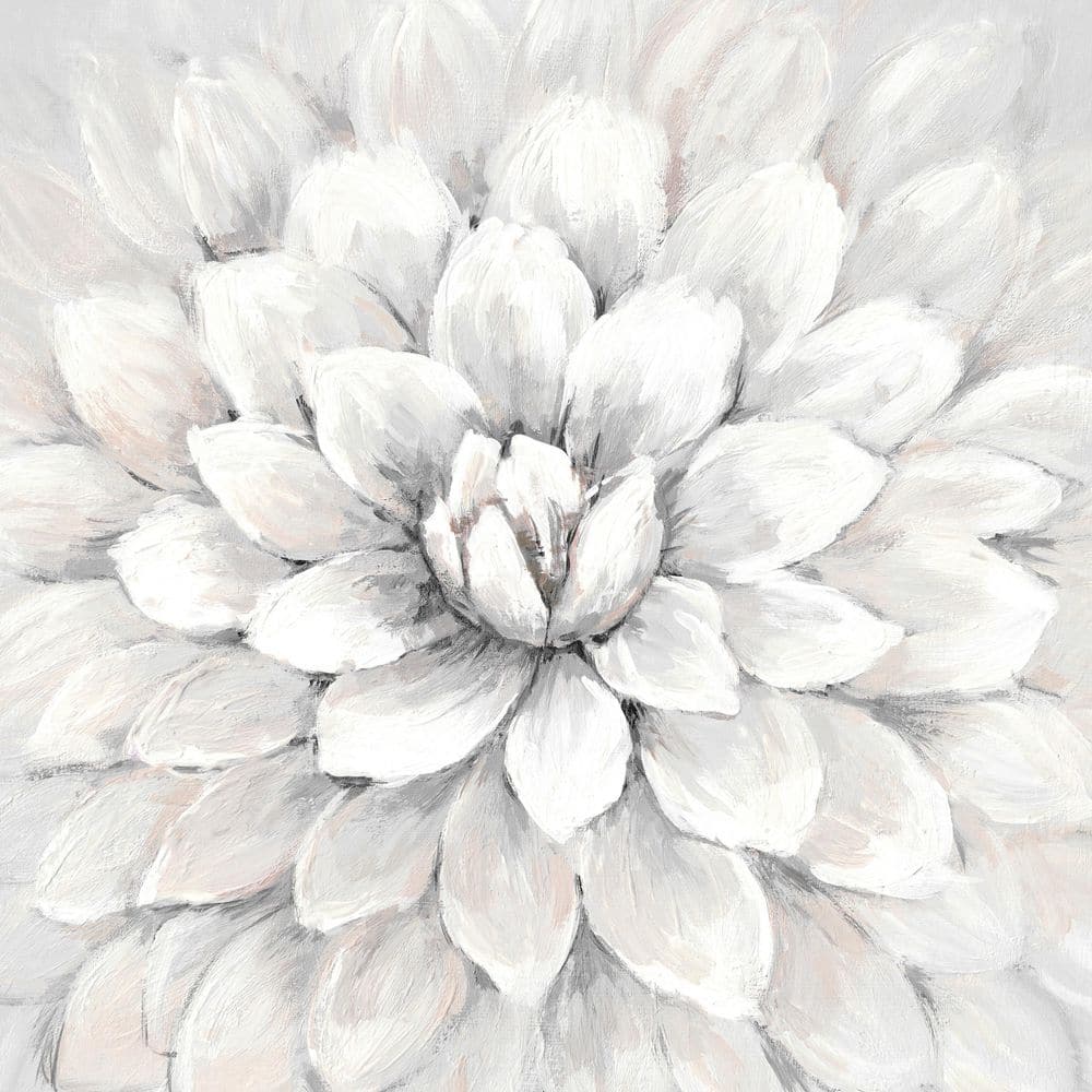 White Chrysanthemum by Marmont Hill Unframed Canvas Nature Art Print 24 in.