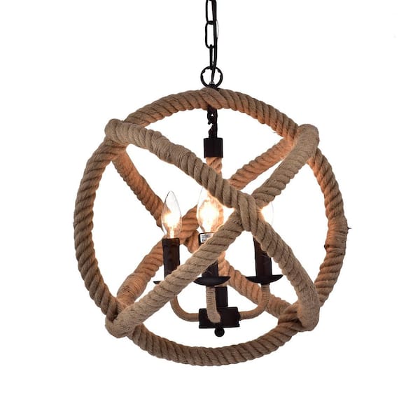 Warehouse of Tiffany Twirlie 20 in. 3-Light Indoor Bronze Chandelier with Light Kit