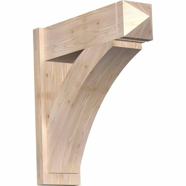 Ekena Millwork 8 in. x 28 in. x 28 in. Thorton Arts and Crafts Rough Sawn Douglas Fir Outlooker