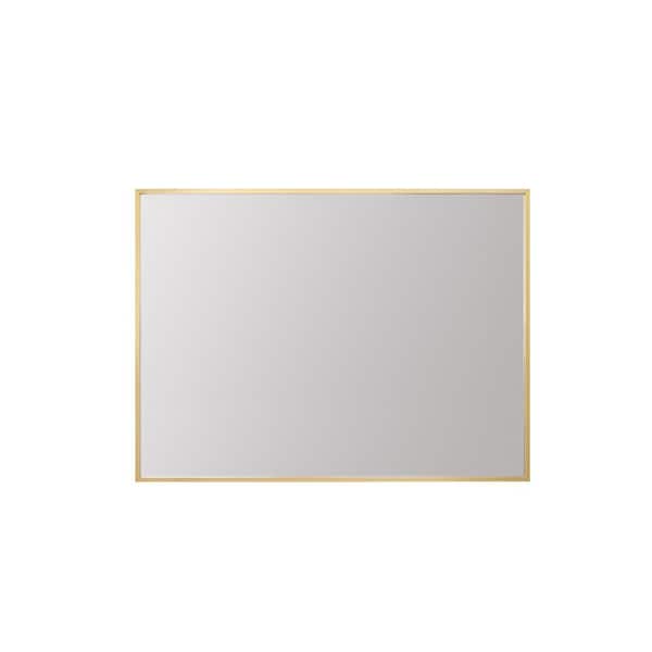Unbranded Timeless Home 27 in. W x 36 in. H Aluminum Gold Mirror