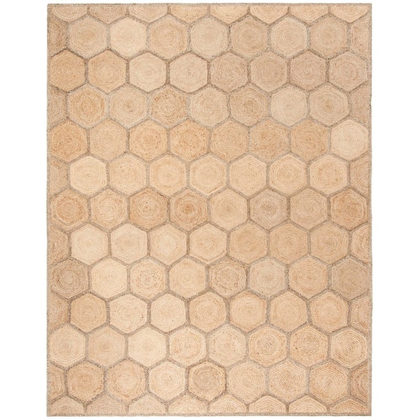 Natural Fiber 10 ft. x 14 ft. Natural/Gray Trellis Area Rug