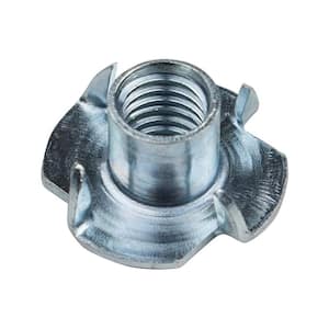 QTY: 25 Anchor Wire 3/8-16 TPI NC 3 Prong Steel Zinc Plated T-Nut 