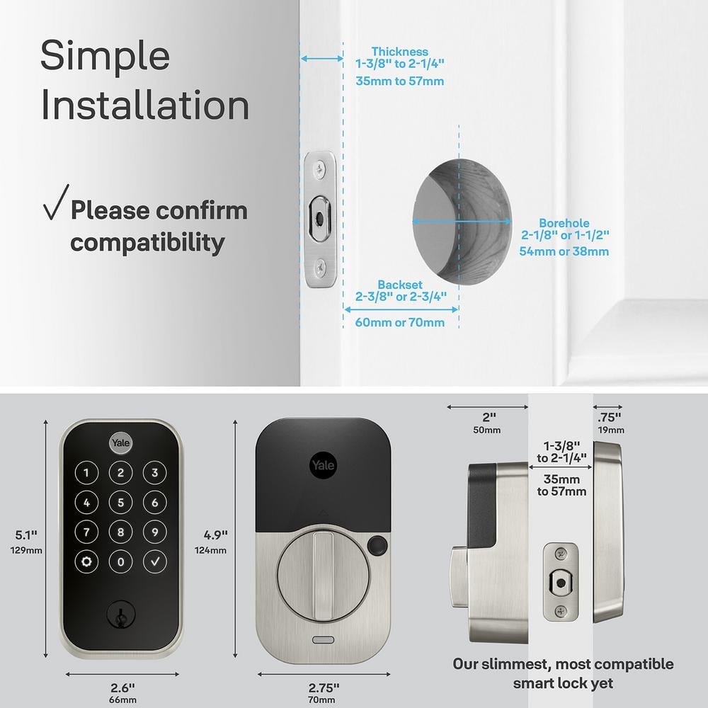 Black Suede Electronic Wi-Fi Single Cylinder Deadbolt