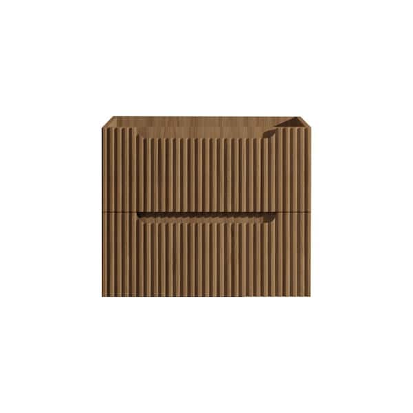 23 in. W x 18 in. D x 19 in. H Wall-Mount Bath Vanity Cabinet without Top in Walnut