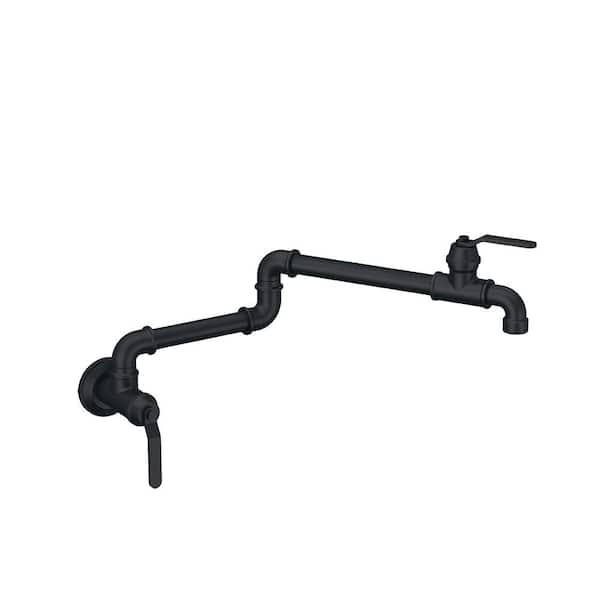 Gerber Kinzie 1-Handle with 2.2 GPM Wall Mount Pot Filler in Satin Black