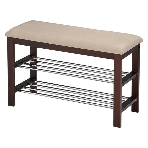 walnut shoe rack