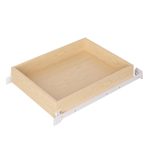 Hampton Bay 14 in. W x 3.5 in. H Cabinet Roll-Out Tray Kit in Natural Maple  X99RT18 - The Home Depot