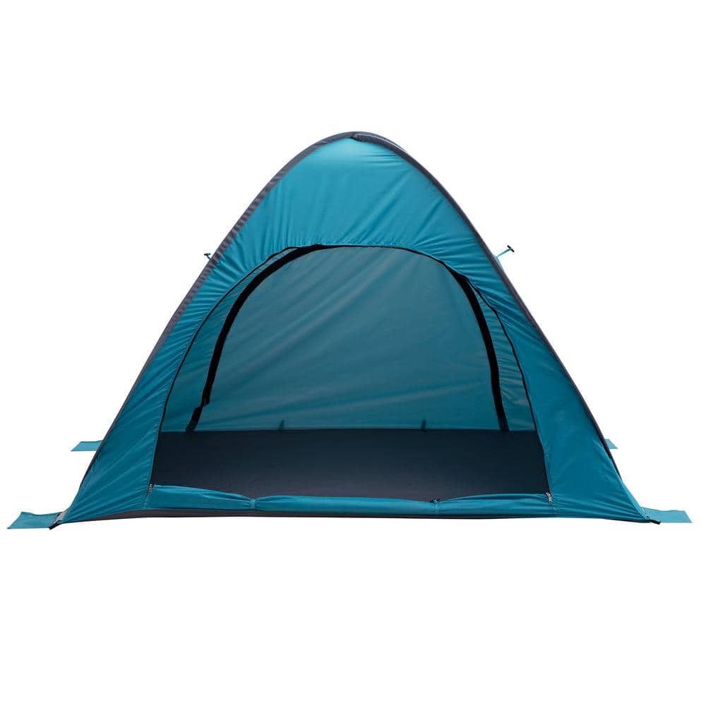Blue 2-Person Pop-Up Beach Tent with Carry Bag