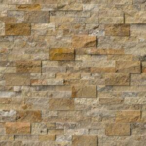Picasso Ledger Panel 4 in. x 4 in. Natural Travertine Wall Tile - 4 in. x 4 in. Tile Sample