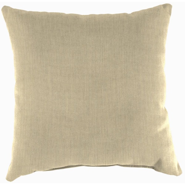 at Home Butter Yellow Canvas Outdoor Square Throw Pillow, 16