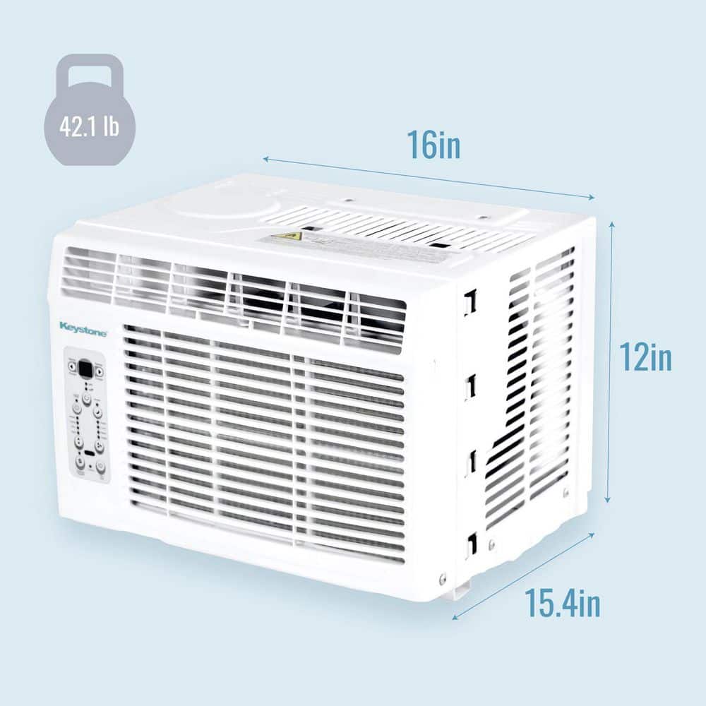 Efficient 5,000 BTU White Window Air Conditioner with Remote Control