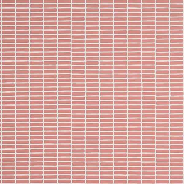 Ivy Hill Tile Nova Pink 11.73 in. x 11.88 in. Mini Brick Frosted Glass Mosaic Floor and Wall Tile (0.96 sq. ft./ Each)