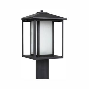 Hunnington 1-Light Outdoor Black Lamp Post Light with LED Bulb