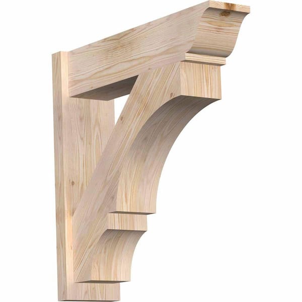 Ekena Millwork 8 in. x 30 in. x 30 in. Balboa Traditional Smooth Douglas Fir Outlooker