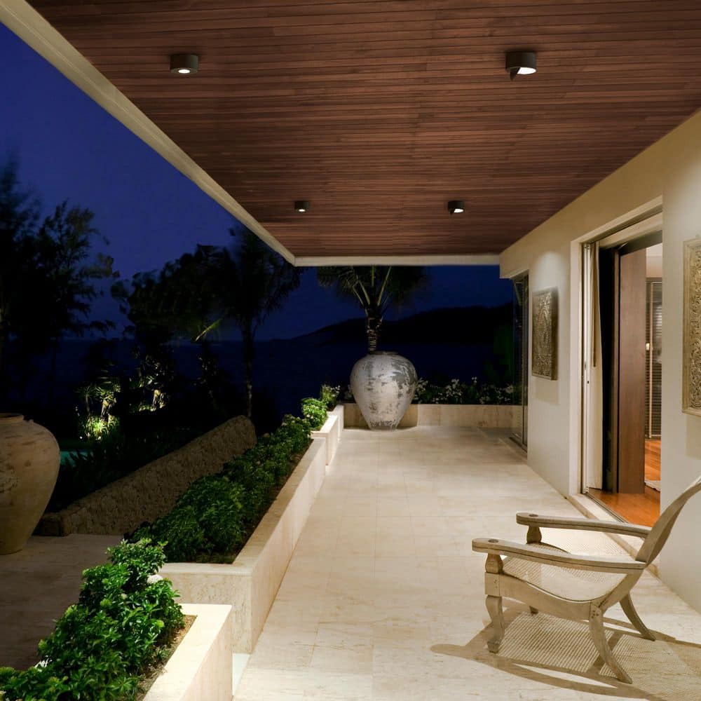 Black Aluminum 5" LED Indoor/Outdoor Flush Mount