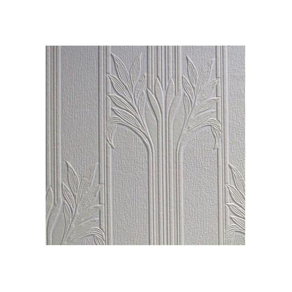 Anaglypta Wildacre Paintable Textured Vinyl White & Off-White Wallpaper Sample