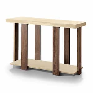 Bladenboro 47.5 in. Light Oak Rectangle Wood Console Table with 1-Shelf