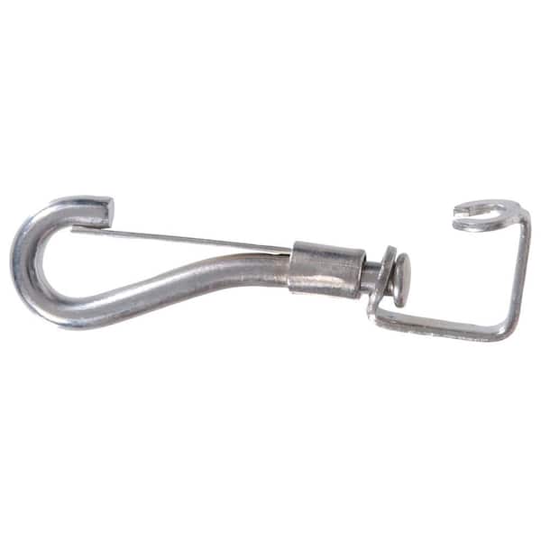 Hardware Essentials 1 and 2 in. Open Eye Swivel Spring Snap with Chain Snap in Zinc-Plated (10-Pack) 321464