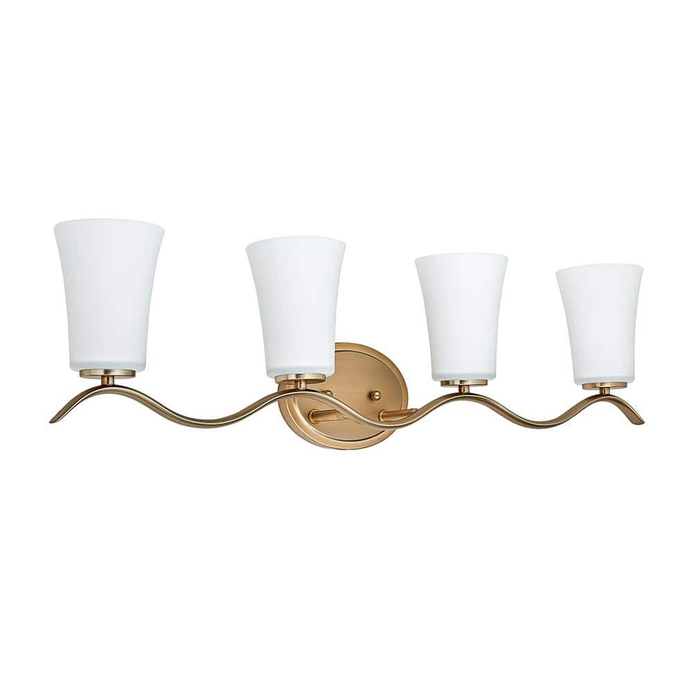 Old Fashion Design 34 in. 4-Light Gold Vanity Light