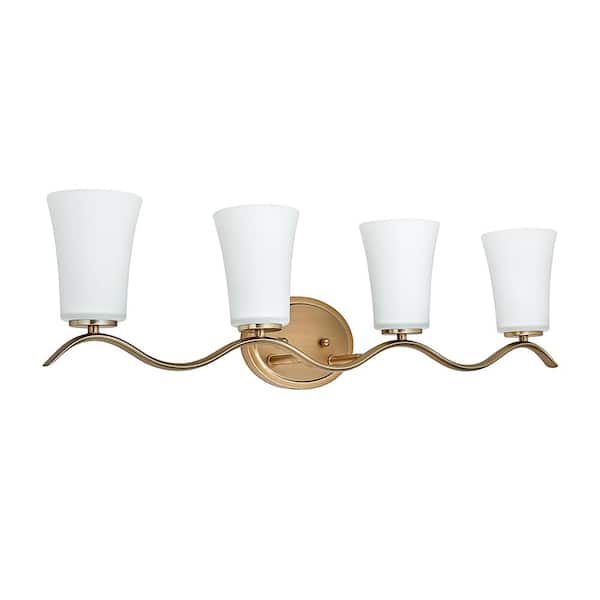 Unbranded Old Fashion Design 34 in. 4-Light Gold Vanity Light