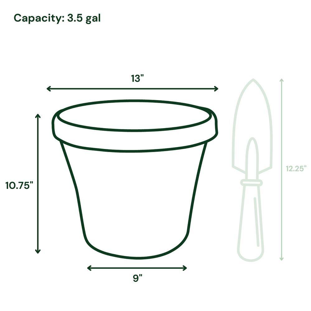 Bloem 10.75 in. Terracotta Resin Tapered Planter