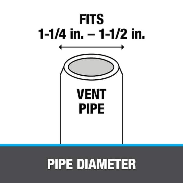 1 in. Dia Galvanized Steel Vent Pipe Flashing with 18 in. x 18 in. base