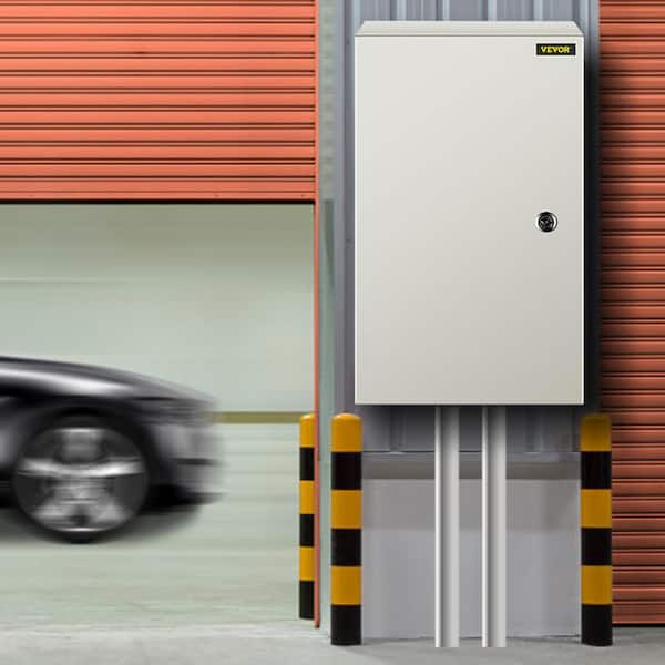 Electrical Enclosure 20 in. x 12 in. x 10 in. NEMA 4X Carbon Steel Junction Box with Mount Plate Reinforced Lock Hinge