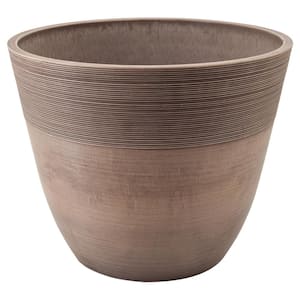 Etched 12 in. x 9.75 in. Taupe Composite PSW Pot