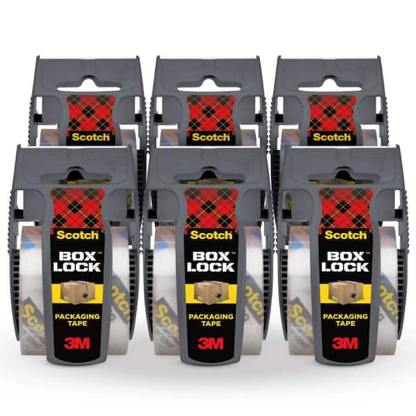 Scotch Box Lock Shipping Packaging Tape 1.88 in. x 22.2 yd. (6Rolls/Pack) 1956 The Home Depot