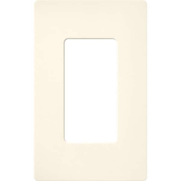 Lutron Claro 1 Gang Wall Plate for Decorator/Rocker Switches, Satin, Biscuit (SC-1-BI) (1-Pack)