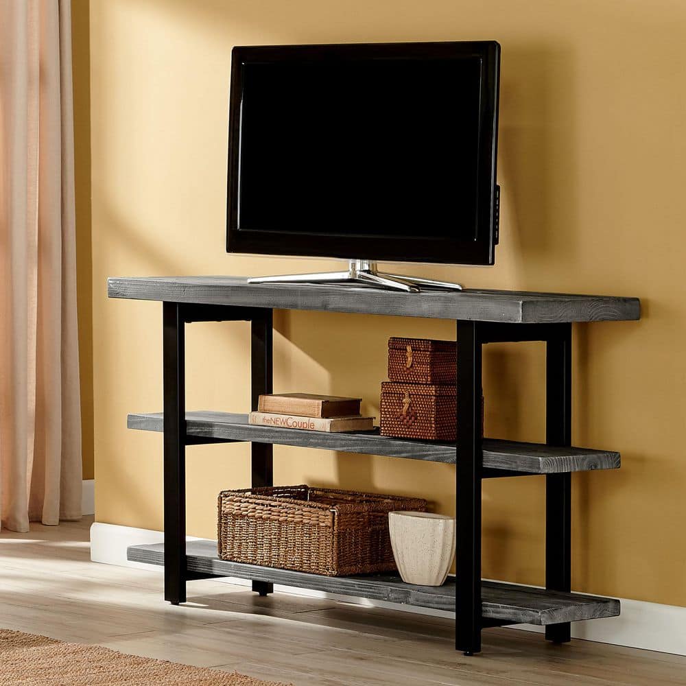 Alaterre Furniture Pomona 48 in. Slate Gray/Black Standard