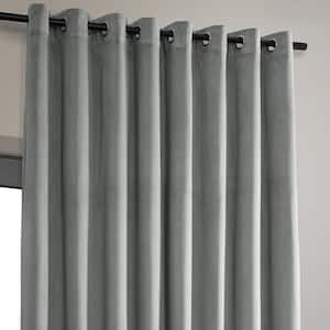Silver Grey Gray Grommet Blackout Curtain - 100 in. W x 96 in. L (1 Panel)