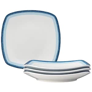 Colorscapes Layers Sky 10.75 in. Porcelain Square Dinner Plates, (Set of 4)