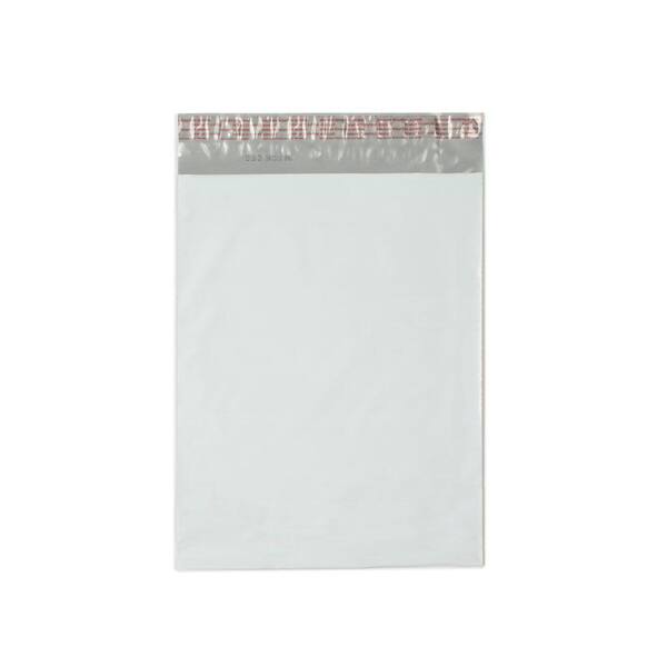 Pratt Retail Specialties 10 in. x 13 in. White / Silver Flat Poly Mailers Envelope with Adhesive Easy Close Strip (100-Case)