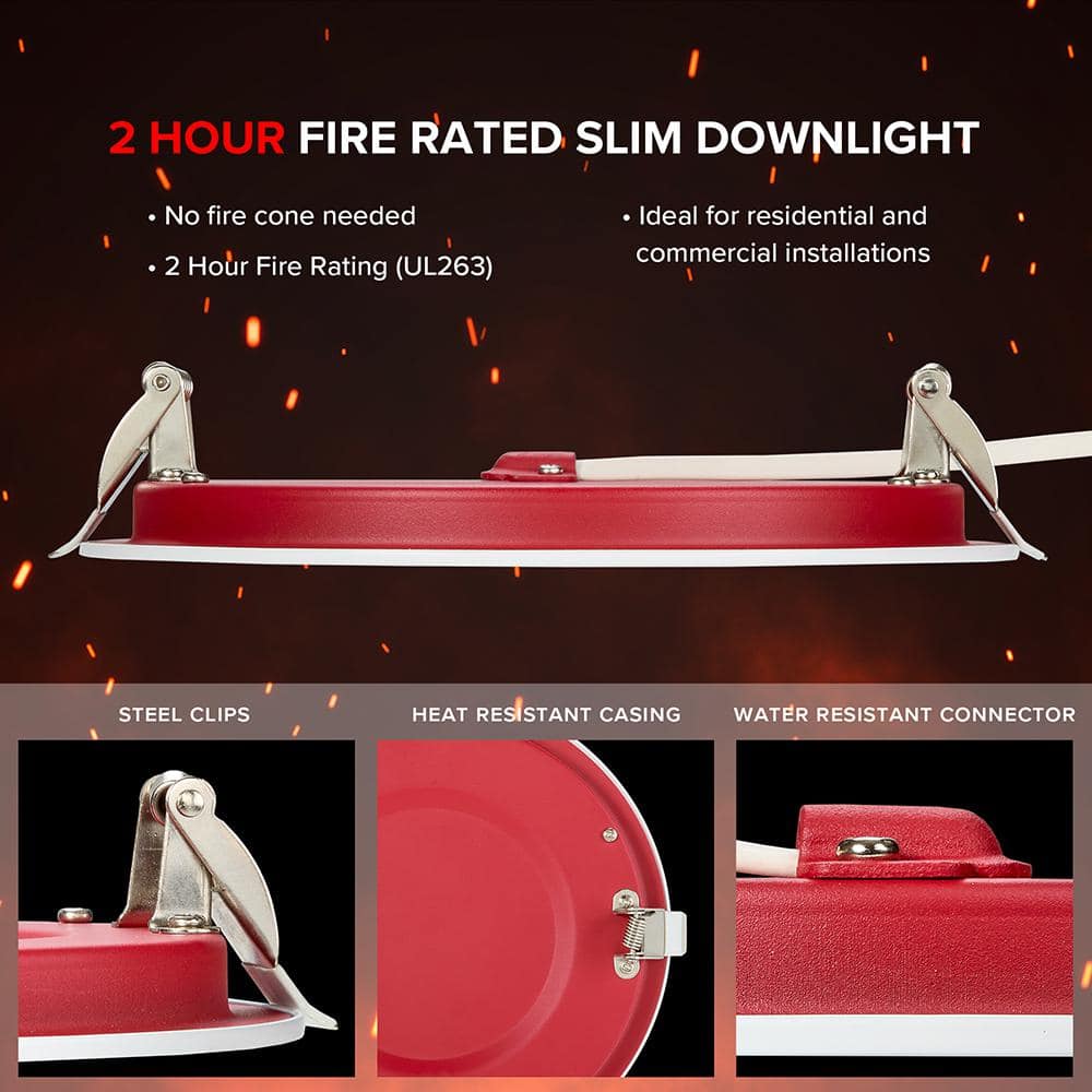 6-Inch White Aluminum Dimmable LED Downlight with J-Box